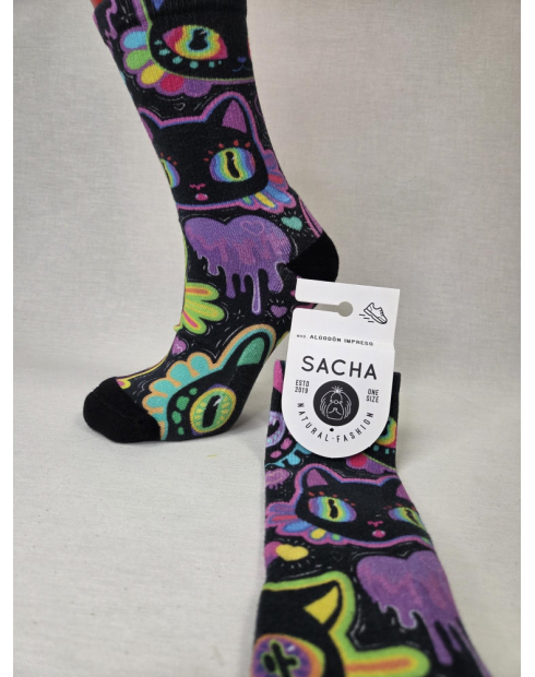 CALCETIN ALGODON IMPRESION 3D MUJER