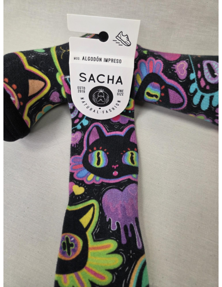 CALCETIN ALGODON IMPRESION 3D MUJER