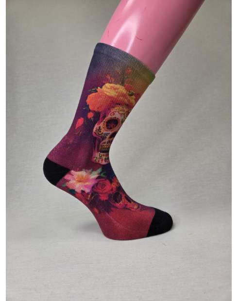 CALCETIN MOLON DE MUJER CON CALAVERA...