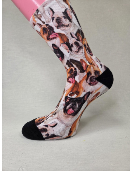 CALCETIN DIVERTIDO DE MUJER CON PERROS