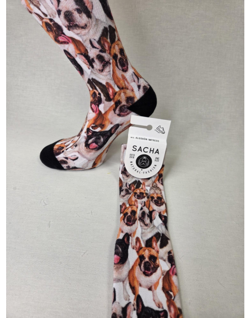 CALCETIN DIVERTIDO DE MUJER CON PERROS