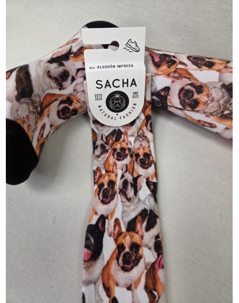 CALCETIN DIVERTIDO DE MUJER CON PERROS