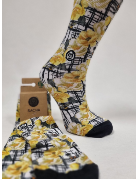 CALCETINES BONITOS DE MUJER BAMBU CON ABEJA EN FLOR