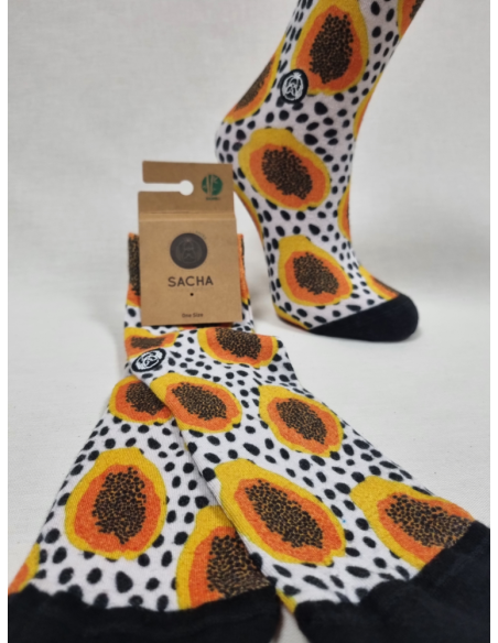 CALCETINES MOLONES DE MUJER BAMBU CON PAPAYA