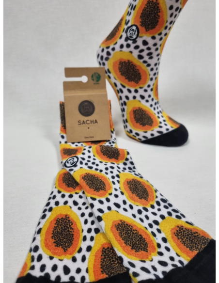 CALCETINES MOLONES DE MUJER BAMBU CON PAPAYA