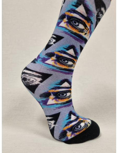 CALCETINES ALEGRES DE MUJER EN BAMBU CON EL OJO QUE TODO LO VE