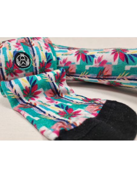 CALCETINES ORIGINALES DE BAMBU PARA MUJER CON FLORES
