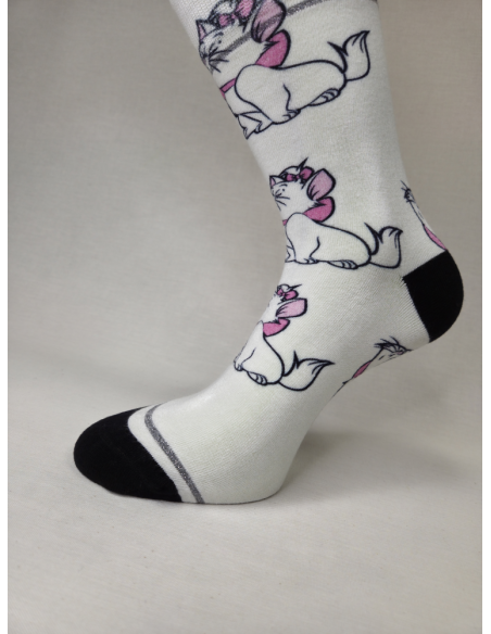 CALCETINES DIVERTIDOS DE MUJER EN BAMBU CON GATITAS.