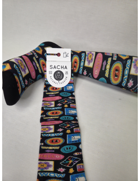 CALCETINES ALEGRES DE MUJER BAMBU CON EMOJIS.