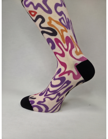 CALCETINES IDEALES DE MUJER BAMBU CON LABERINTO PSICODELICO.