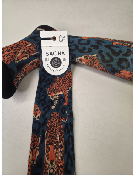 CALCETINES GRACIOSOS DE MUJER BAMBU CON TIGRES EN LA SELVA